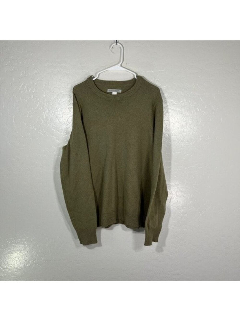 Outerknown Sweater Mens Large Merino Wool Crew Neck Pullover Green Solid